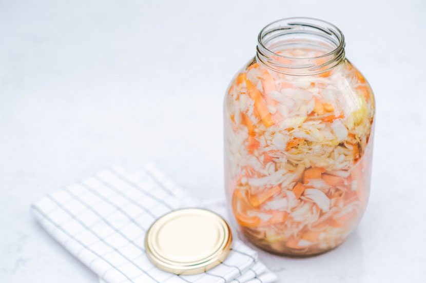 Kimchi in jar - fermented vegetables