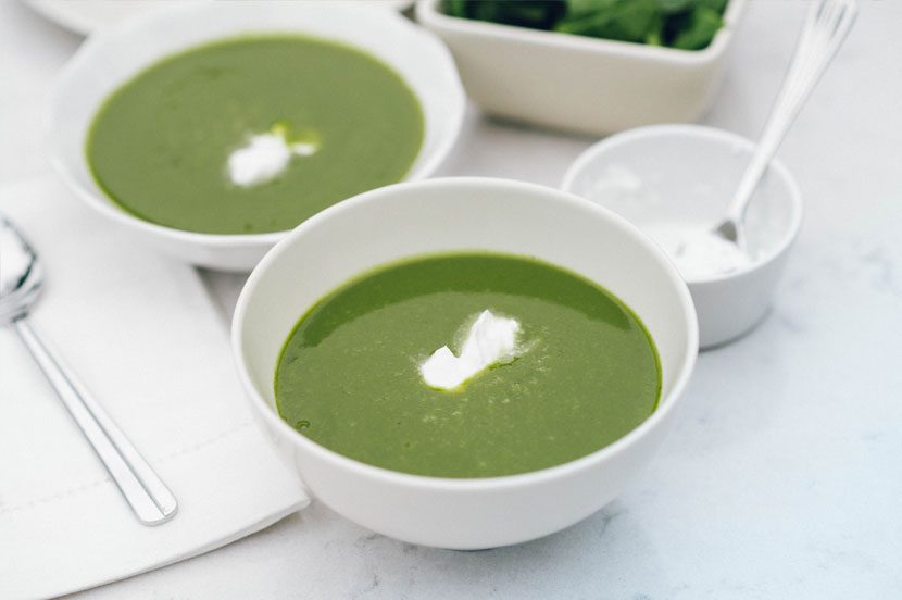 Creamy Spinach Soup with Coconut