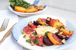 Mixed Beetroot, blood orange salad with Walnuts & cashew nut cheese