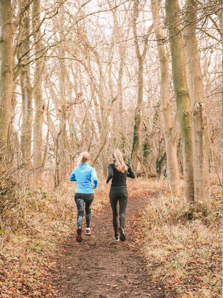 Winter / Autumn running in the woods