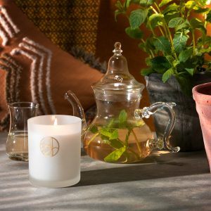 Moroccan Tea House Wild Mint Scented Aromatherapy Organic Natural Wax Candle