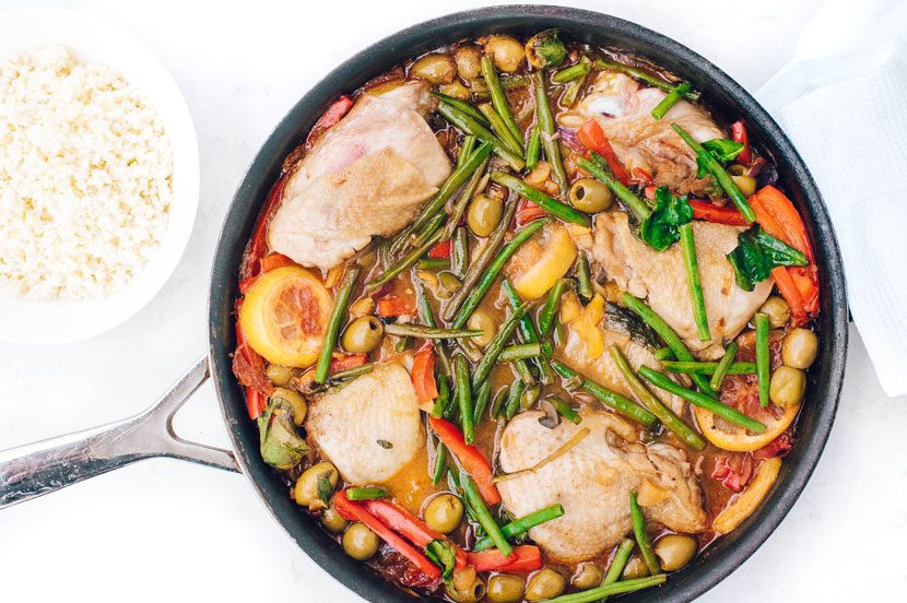 Moroccan chicken tajine with spices