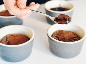 Gluten-free Dairy-Free hot chocolate melt in the middle pudding