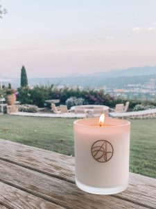 Provence lavender candle in France