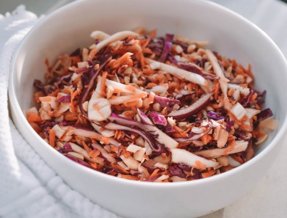 ASIAN PEANUT, CABBAGE AND GINGER SLAW