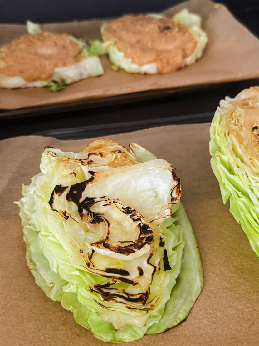 Miso Butter Roasted Cabbage with Silken Tofu