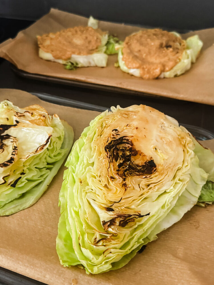 Miso Butter Roasted Cabbage with Silken Tofu