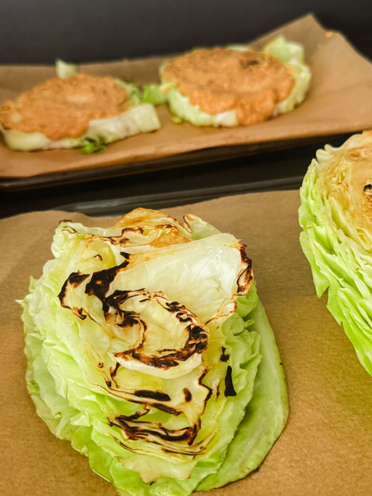 Miso Butter Roasted Cabbage with Silken Tofu